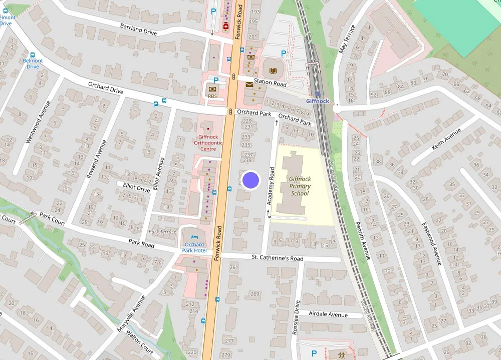 Map: Giffnock Rooms